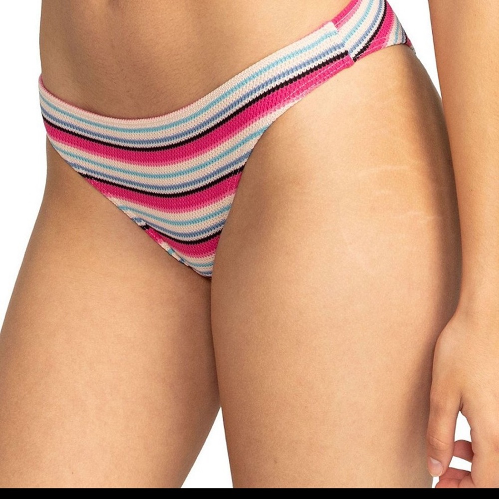Roxy Brazilian sand striped hipster swim bottom